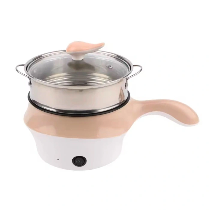 Electric Double Switch Multi Cooking Nonstick Hot Pot With Steamer